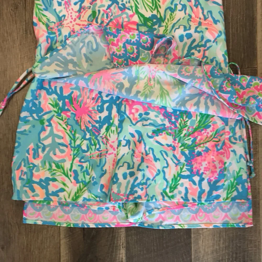 LILLY PULITZER CORAL BAY BIANCA STRETCH ROMPER 6